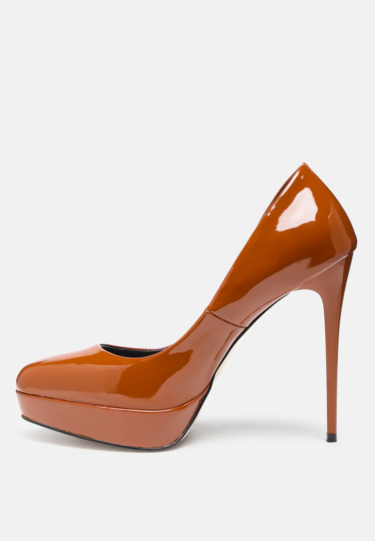FAUSTINE Mocca Stiletto Pump Sandals - Image 4