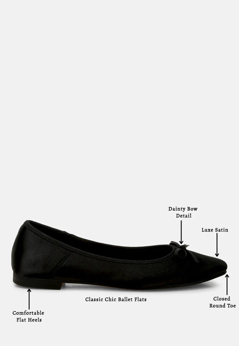 Fearless Satin Bow Embellished Ballerinas - Image 12