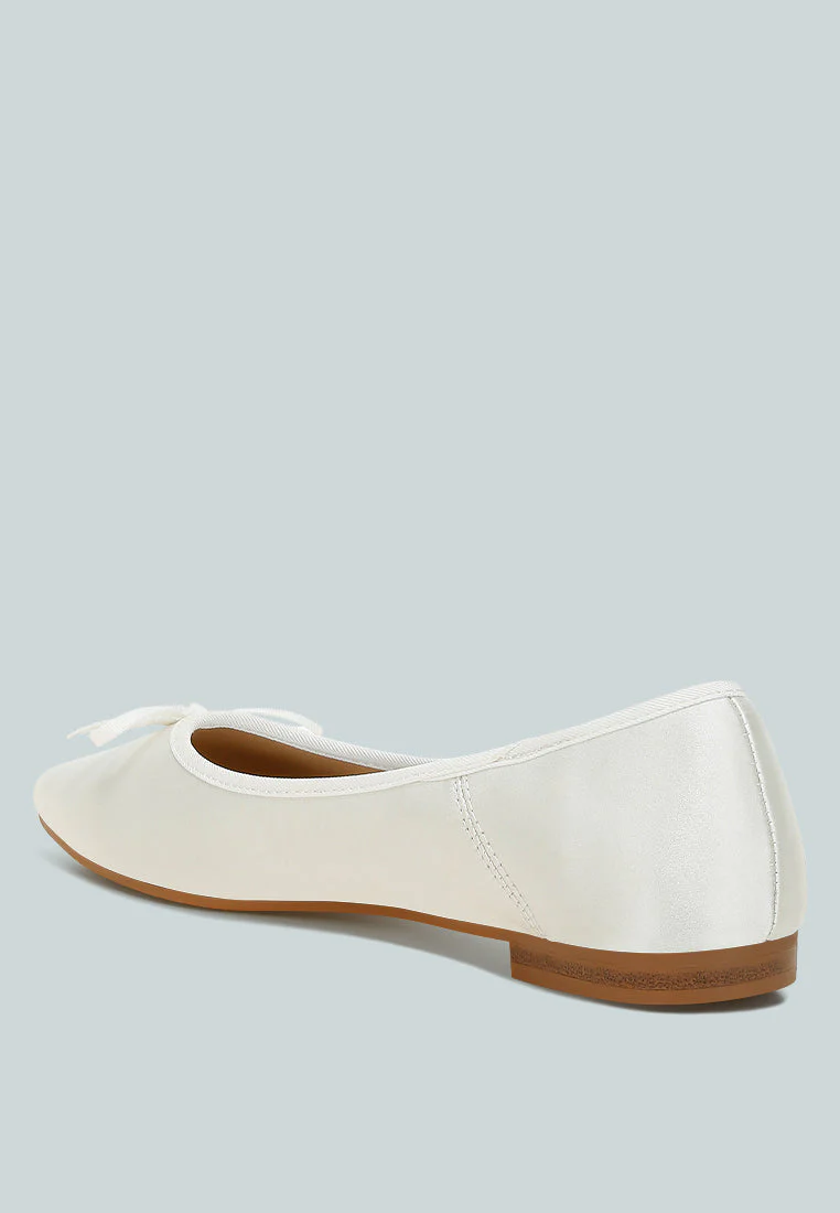 Fearless Satin Bow Embellished Ballerinas - Image 3