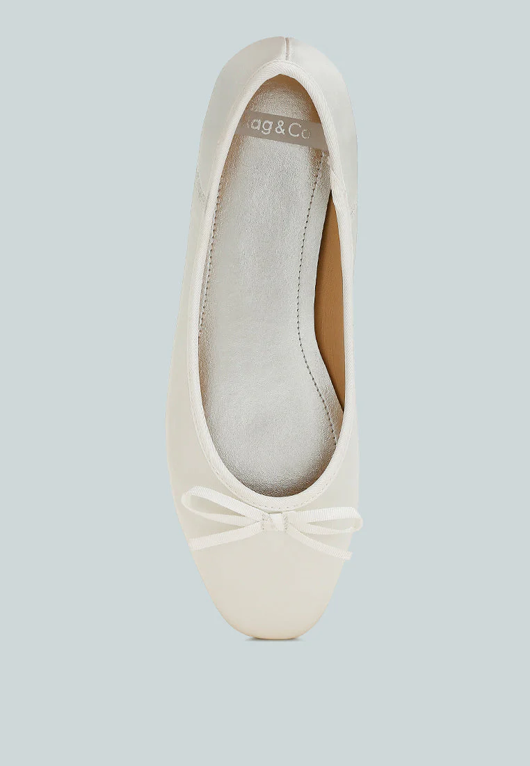 Fearless Satin Bow Embellished Ballerinas - Image 4