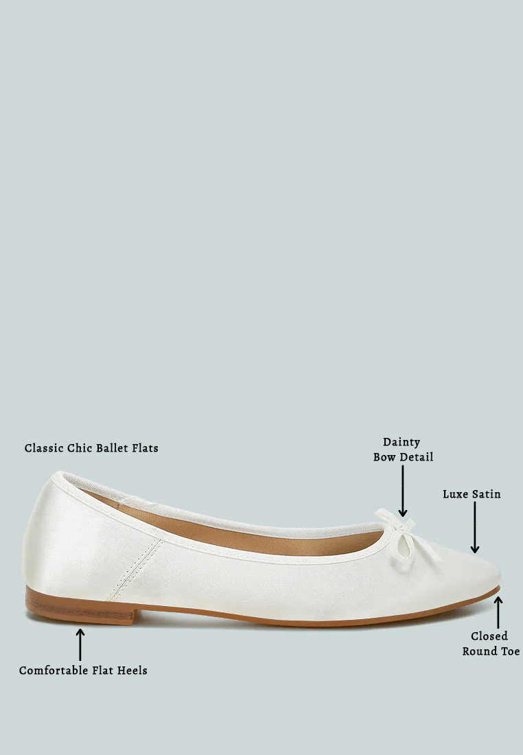 Fearless Satin Bow Embellished Ballerinas - Image 6
