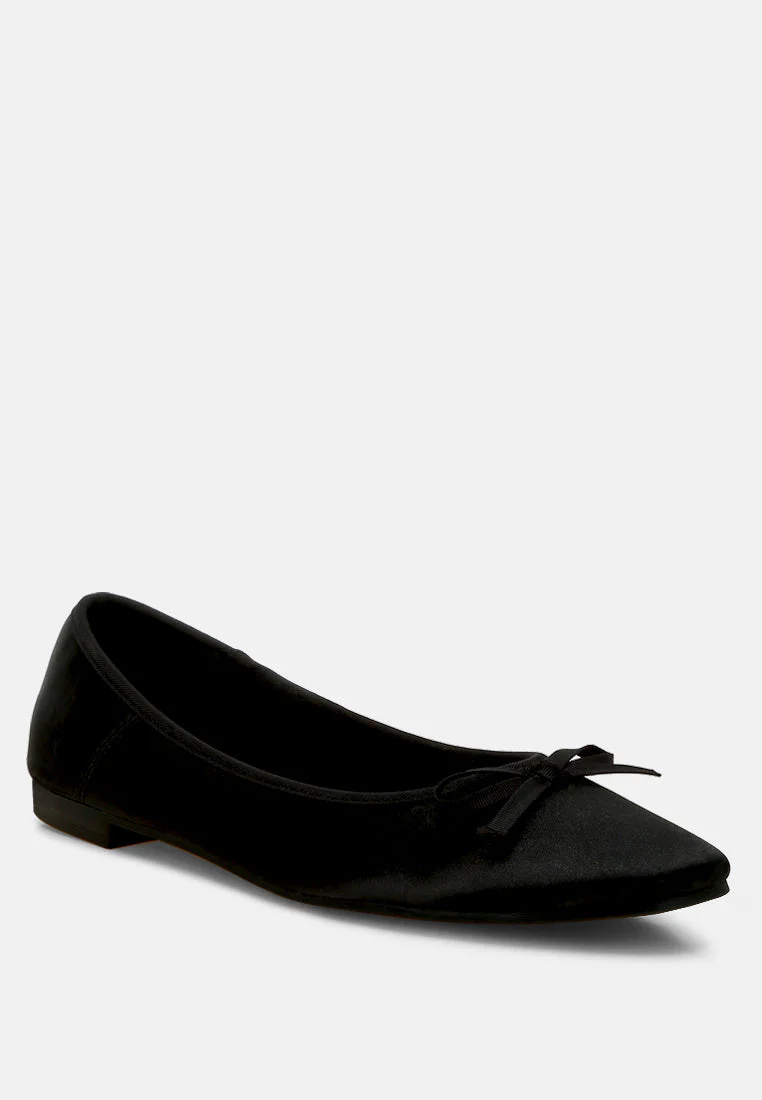 Fearless Satin Bow Embellished Ballerinas - Image 8