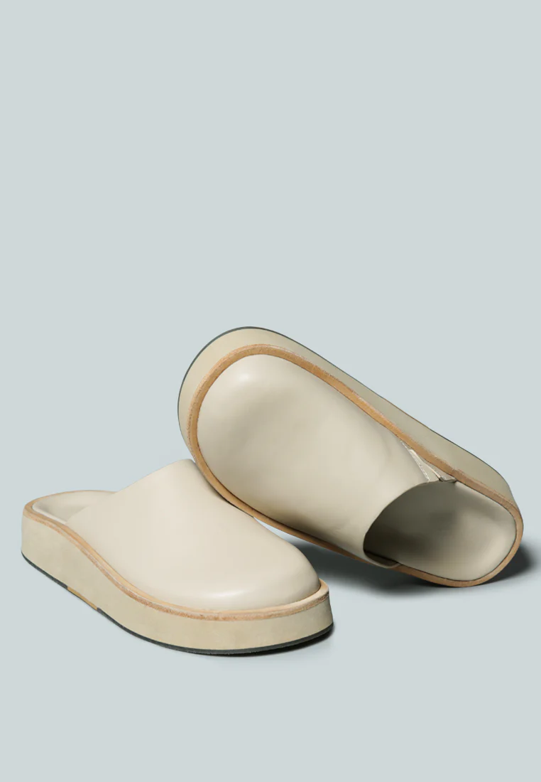 GIVENS Flatform Nude Slip-On Mules - Image 4