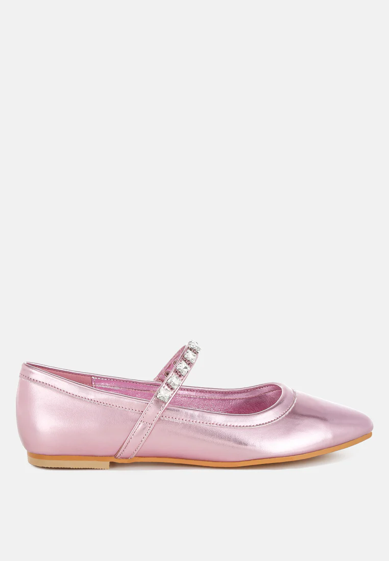 Gloxinia Metallic Mary Jane Ballerinas - Image 11