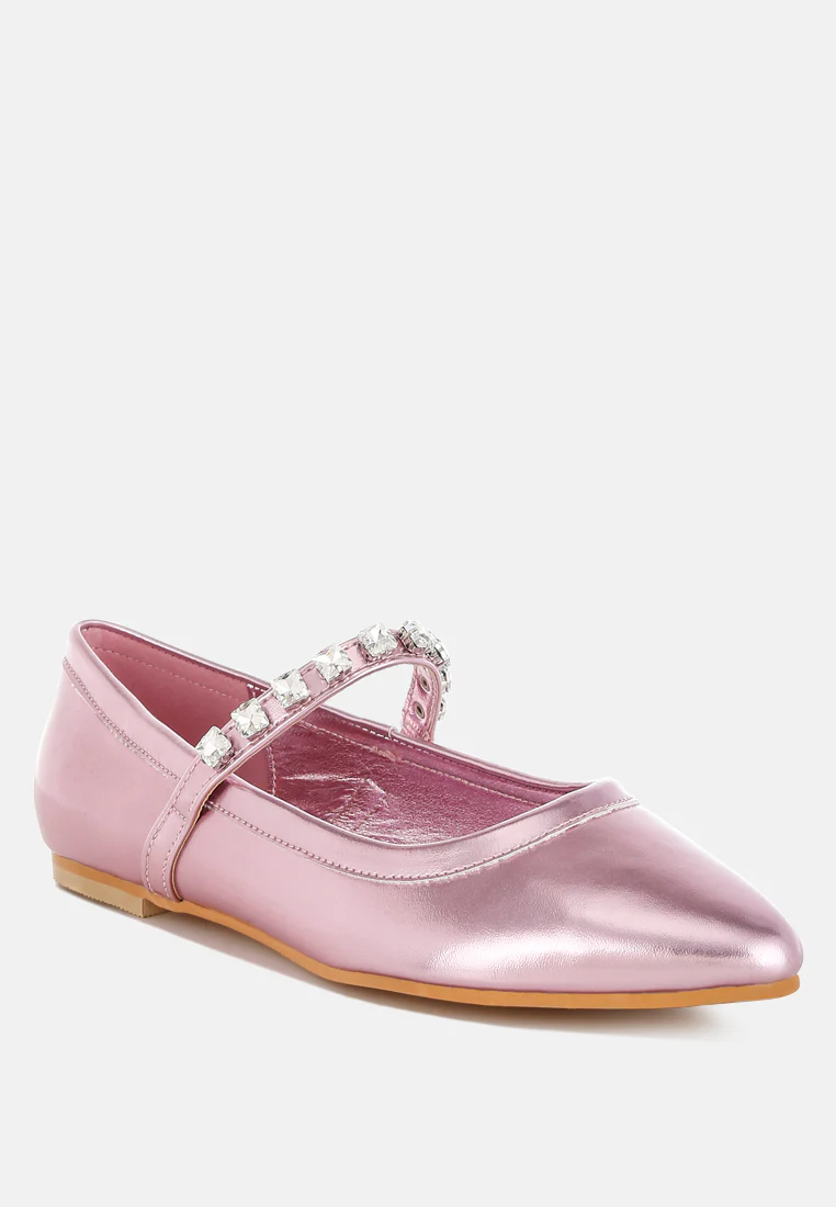 Gloxinia Metallic Mary Jane Ballerinas - Image 13