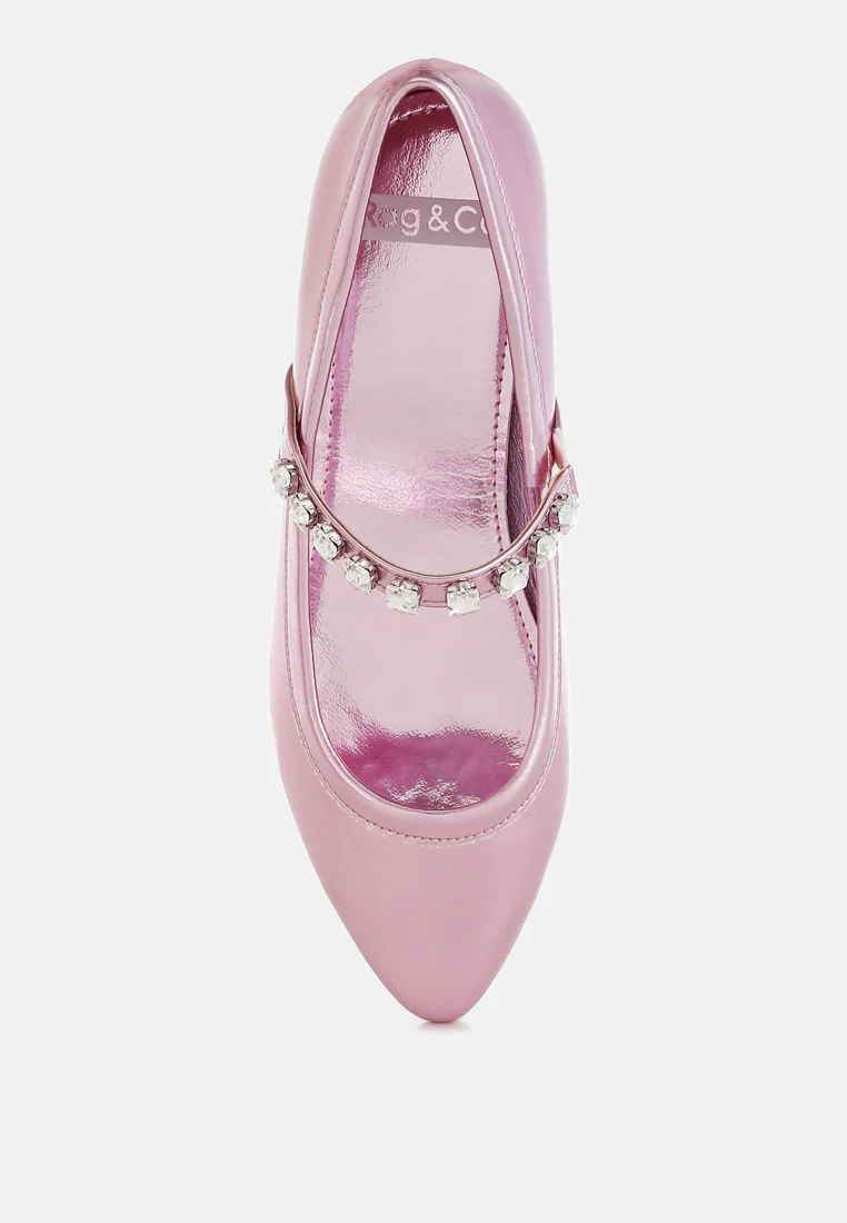Gloxinia Metallic Mary Jane Ballerinas - Image 15