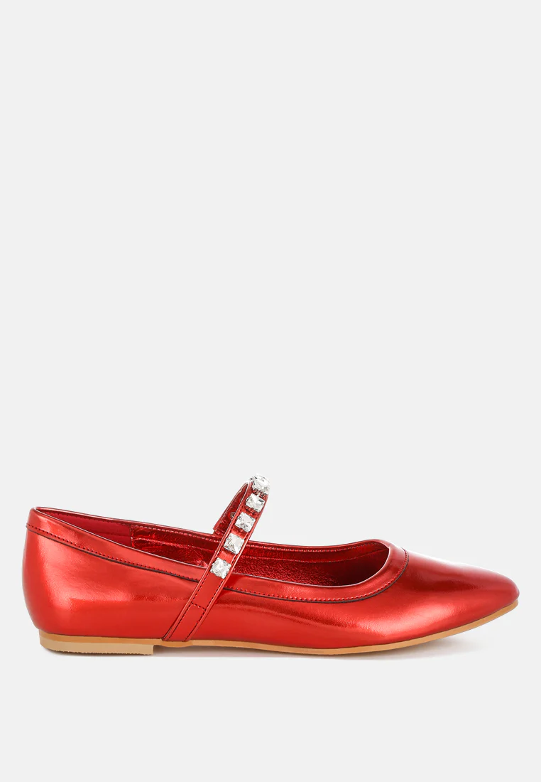 Gloxinia Metallic Mary Jane Ballerinas - Image 17