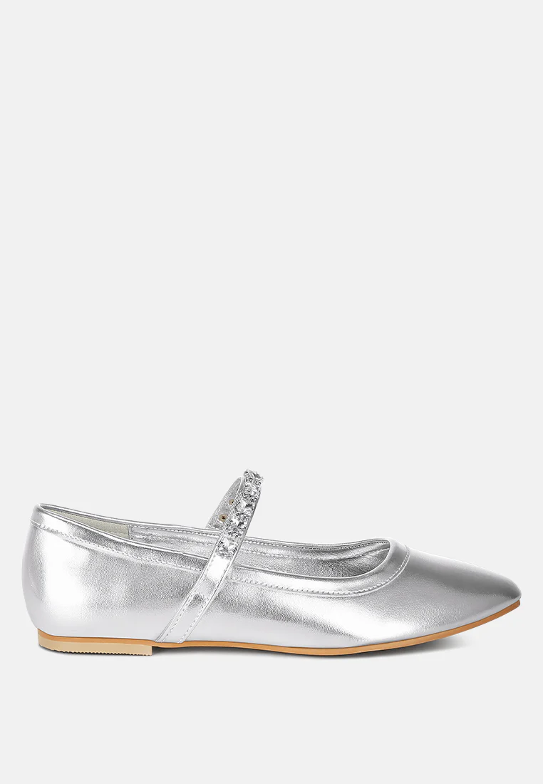 Gloxinia Metallic Mary Jane Ballerinas - Image 6