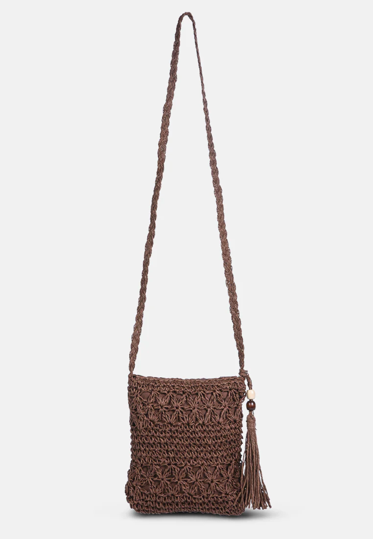 HAY-DAY Paper Straw Crochet Bag - Image 4