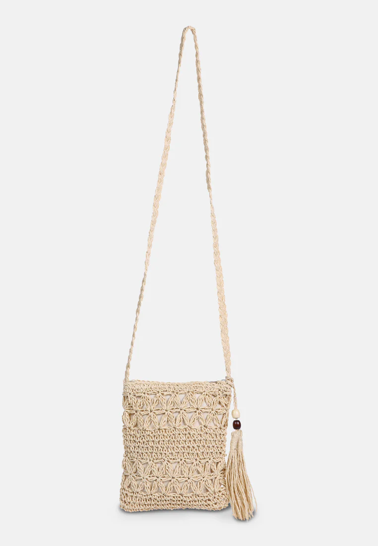 HAY-DAY Paper Straw Crochet Bag - Image 8