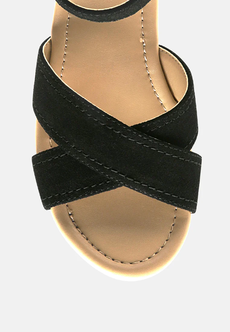 ULLA High Heeled Block Sandal in Black - Image 5