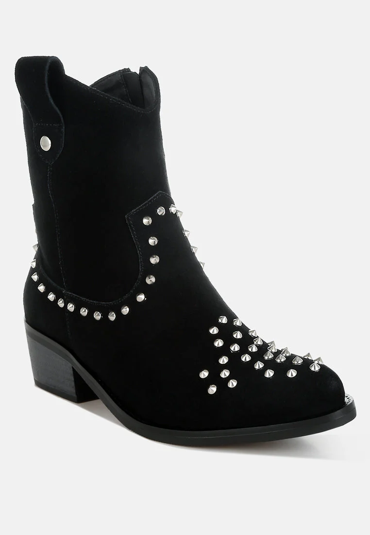 Hira Studs Embellished Cowboy Boots - Image 10