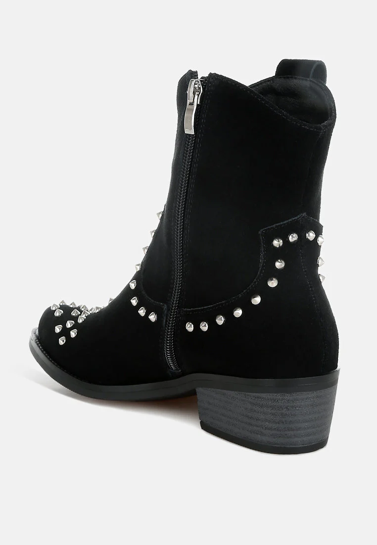 Hira Studs Embellished Cowboy Boots - Image 11
