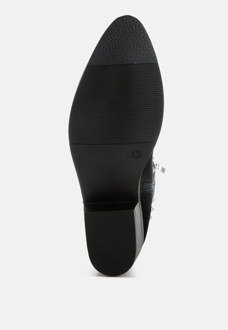 Hira Studs Embellished Cowboy Boots - Image 13