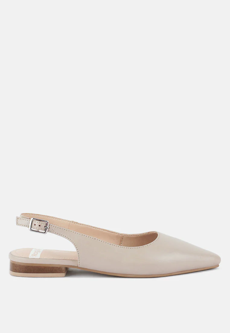 Hocane Genuine Soft Leather Slingback Sandals