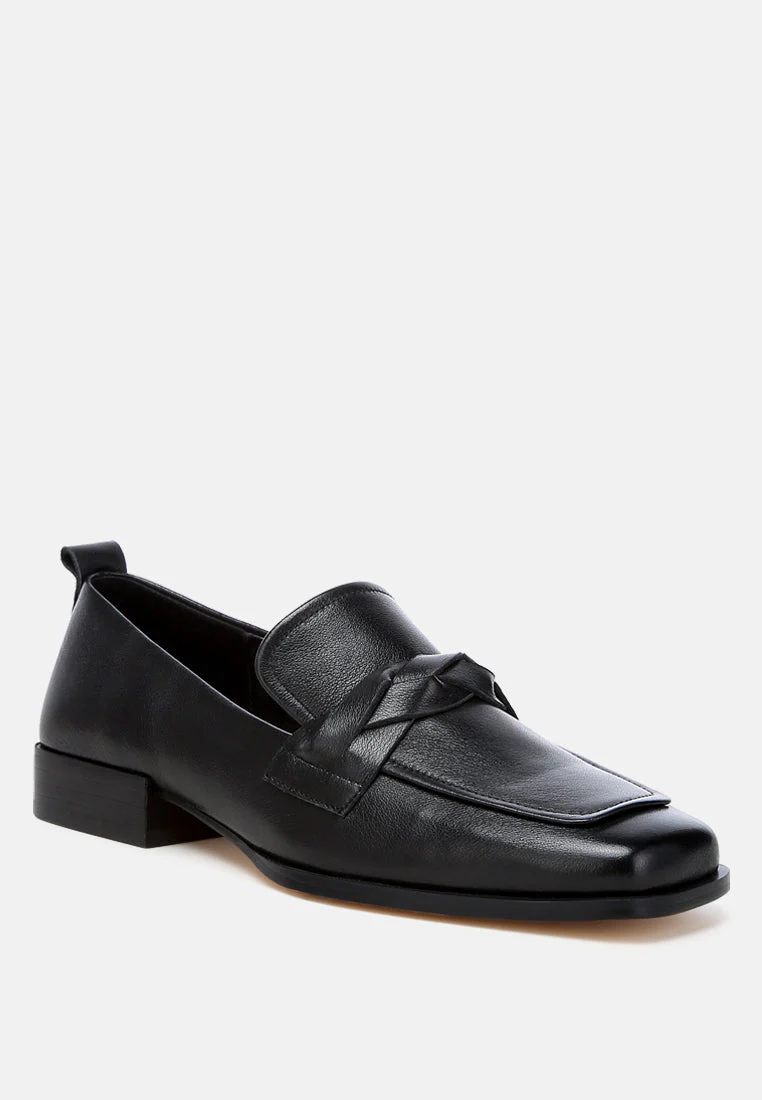 Hostess Genuine Leather Braided Loafers - Image 11
