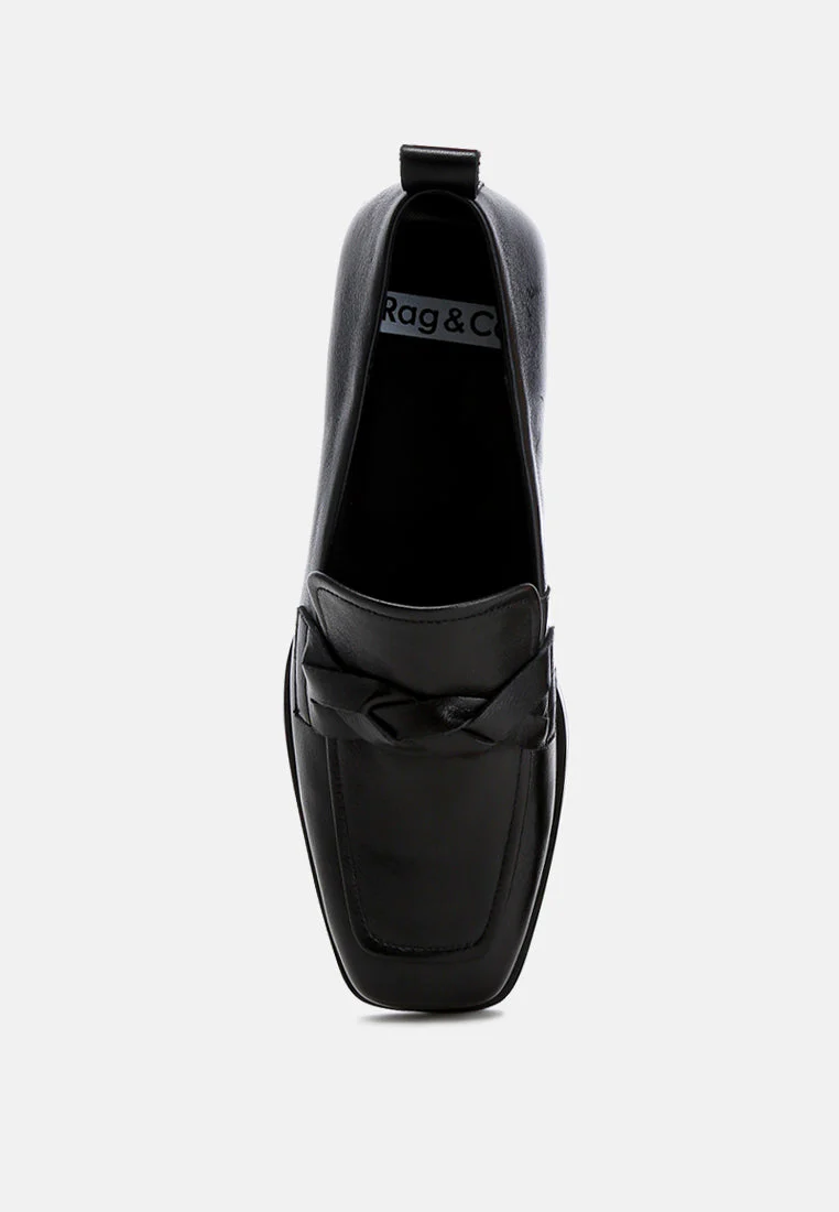 Hostess Genuine Leather Braided Loafers - Image 13