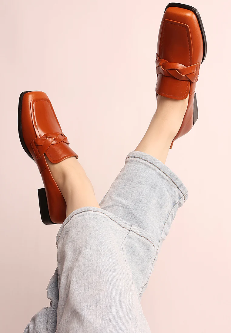 Hostess Genuine Leather Braided Loafers - Image 3