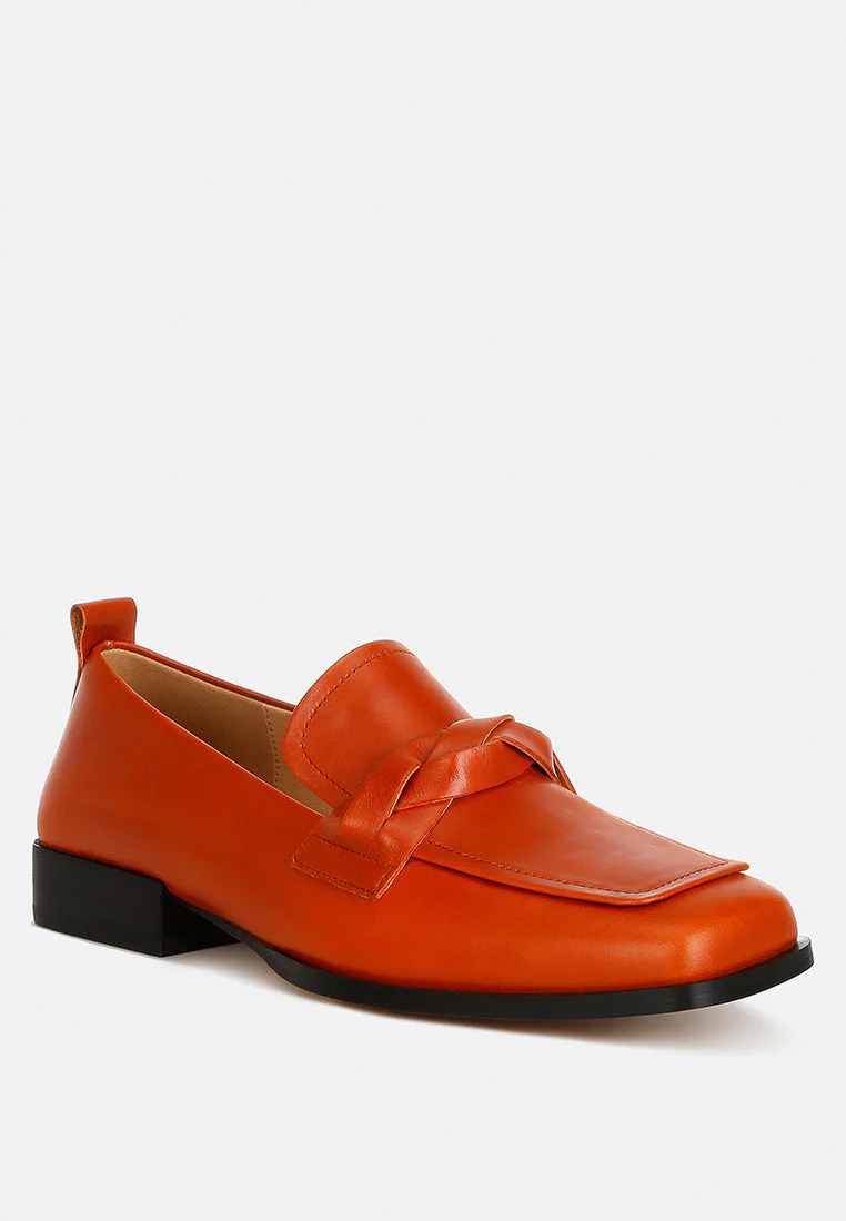 Hostess Genuine Leather Braided Loafers - Image 4