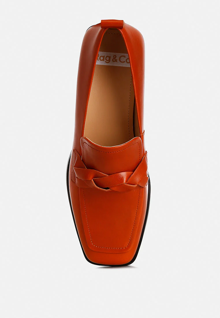 Hostess Genuine Leather Braided Loafers - Image 6