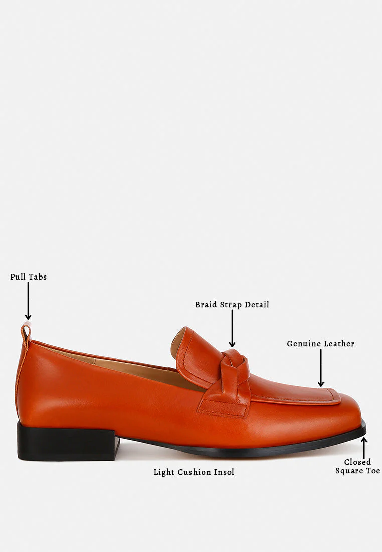 Hostess Genuine Leather Braided Loafers - Image 8
