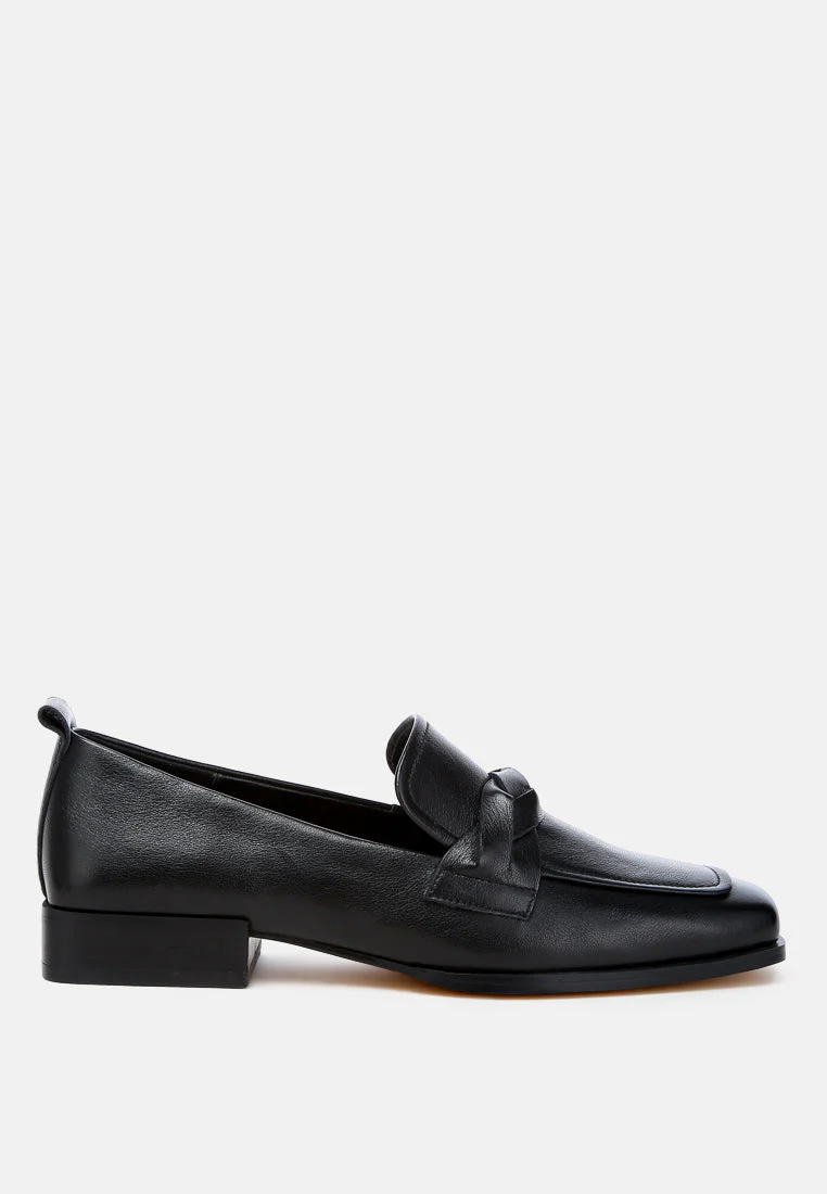 Hostess Genuine Leather Braided Loafers - Image 9