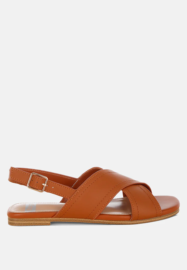 Jamon Classic Cross-Strap Buckled Flats
