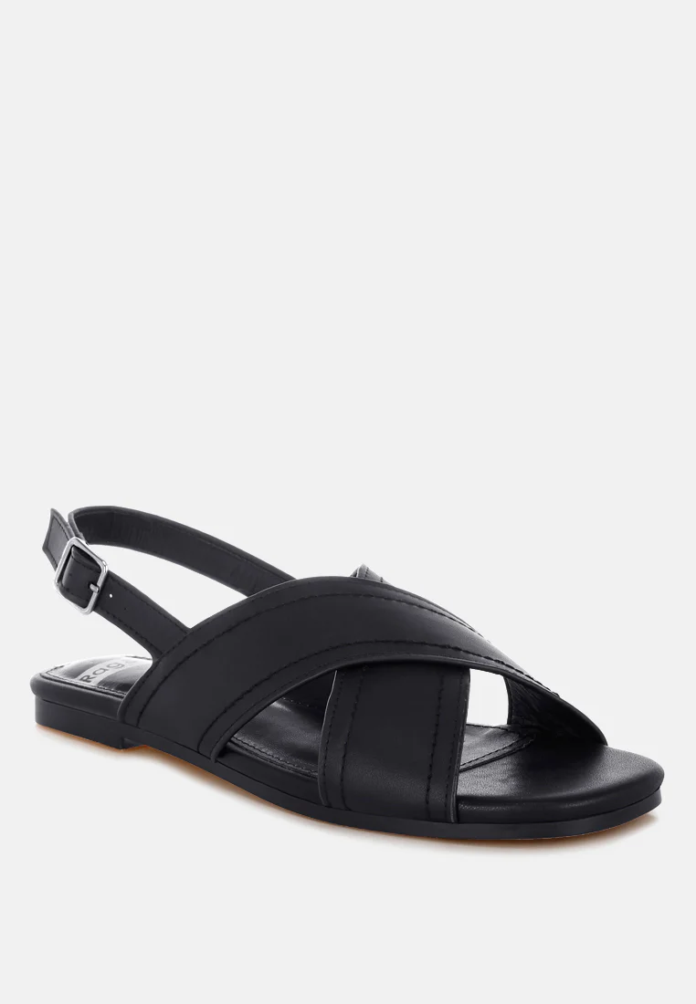 Jamon Classic Cross-Strap Buckled Flats - Image 11