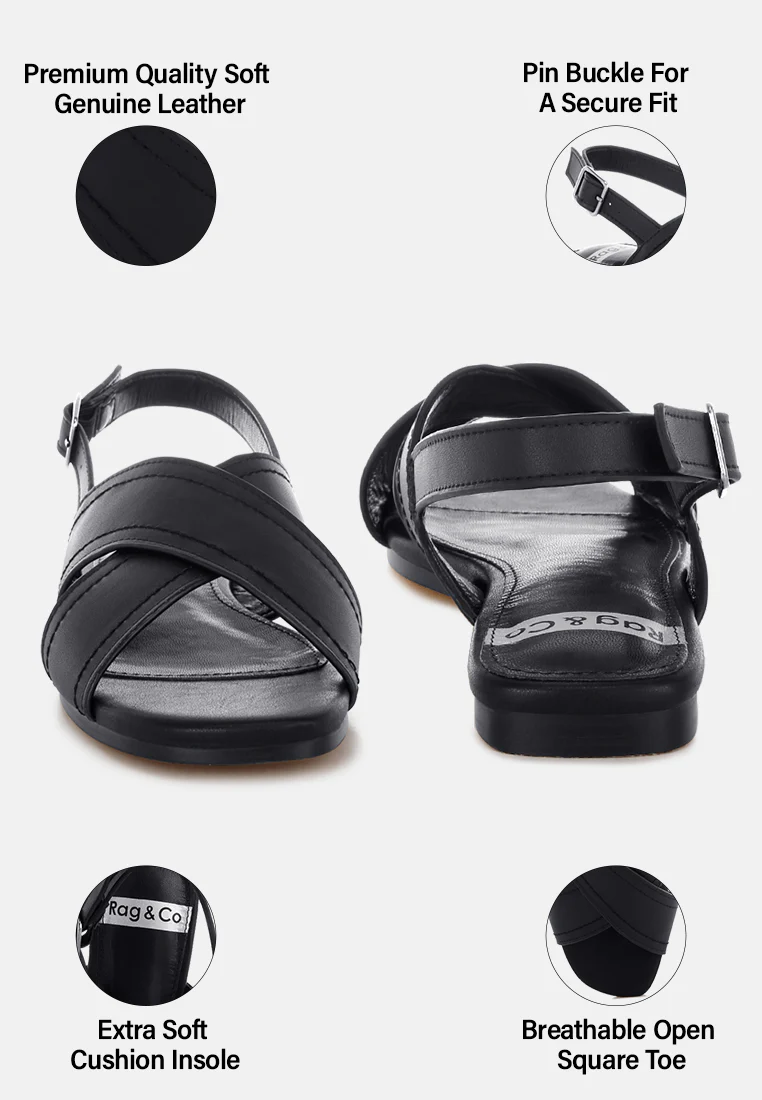 Jamon Classic Cross-Strap Buckled Flats - Image 16