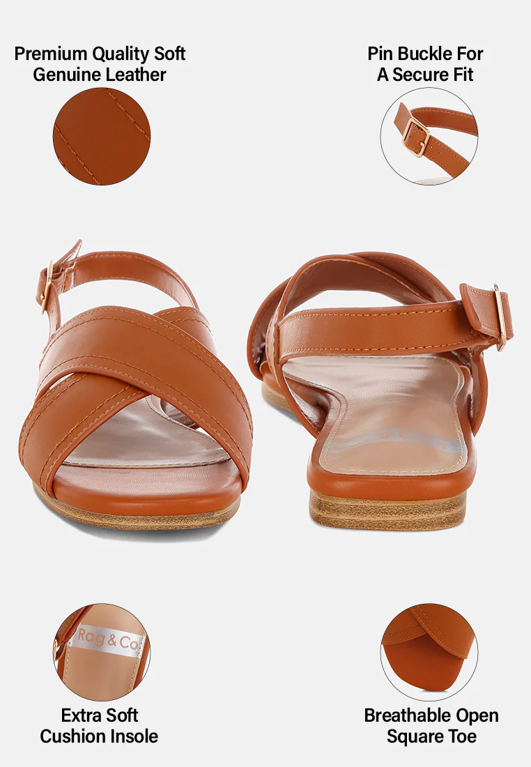 Jamon Classic Cross-Strap Buckled Flats - Image 8