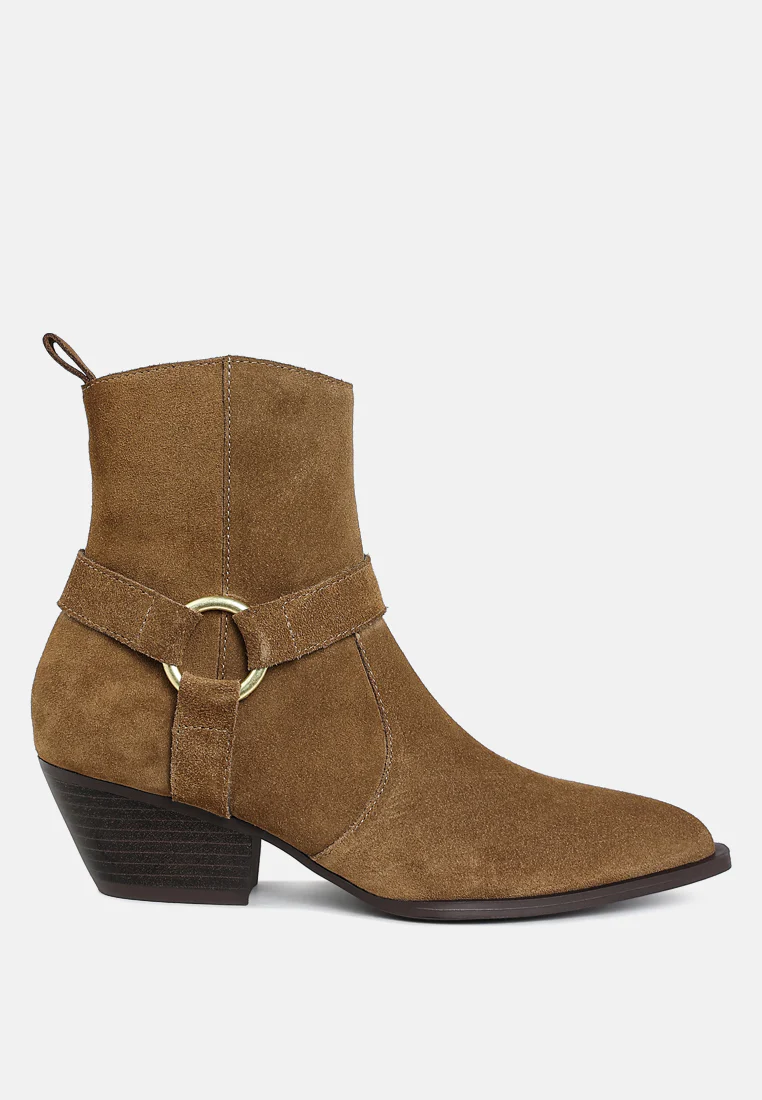 Jockey Harness Detail Ankle Boots