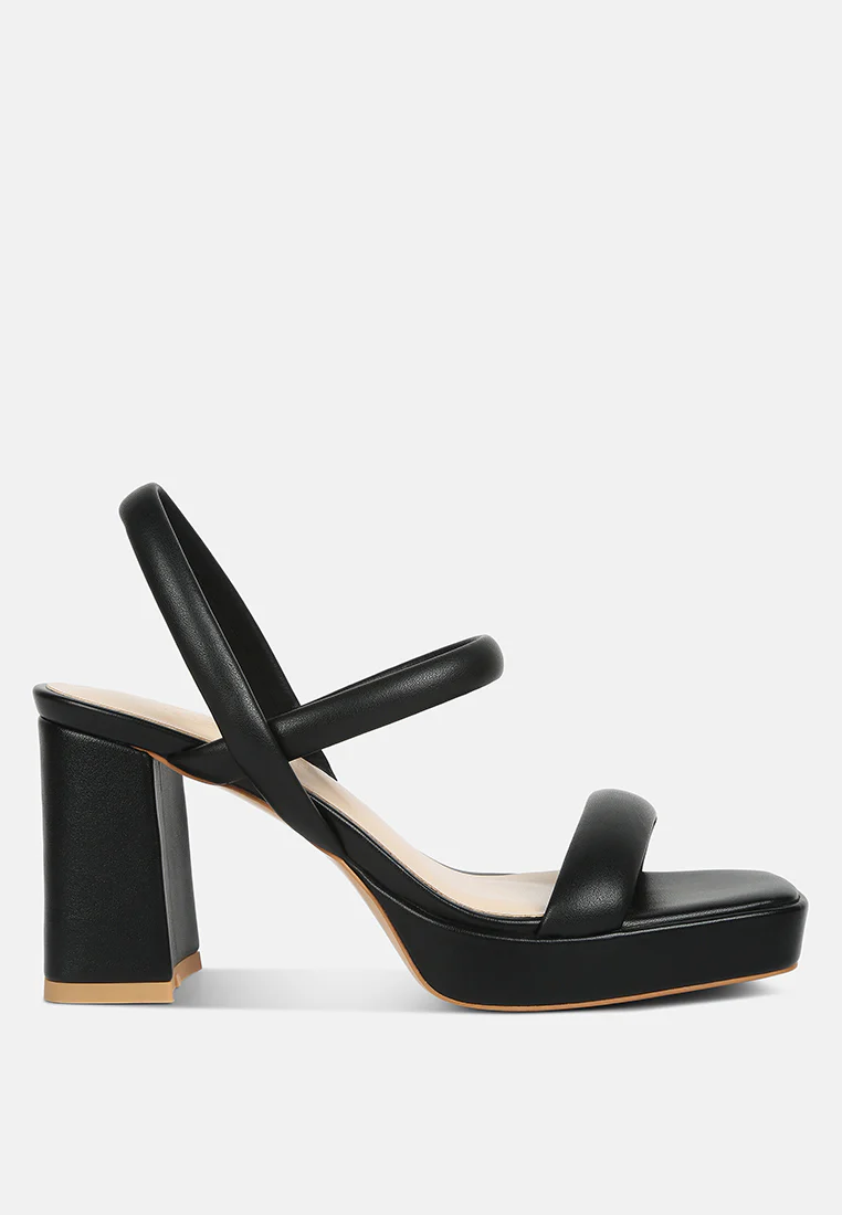 JOSLYN Slingback Block Heel Sandals in Black - Image 2