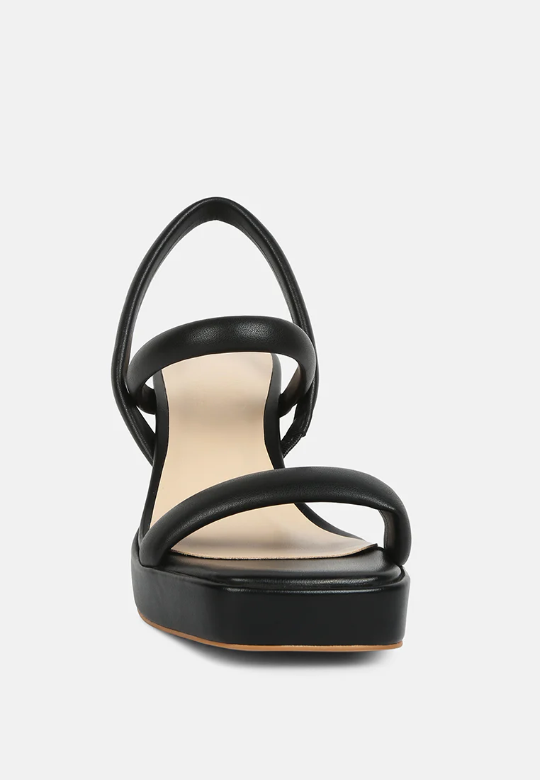 JOSLYN Slingback Block Heel Sandals in Black - Image 3