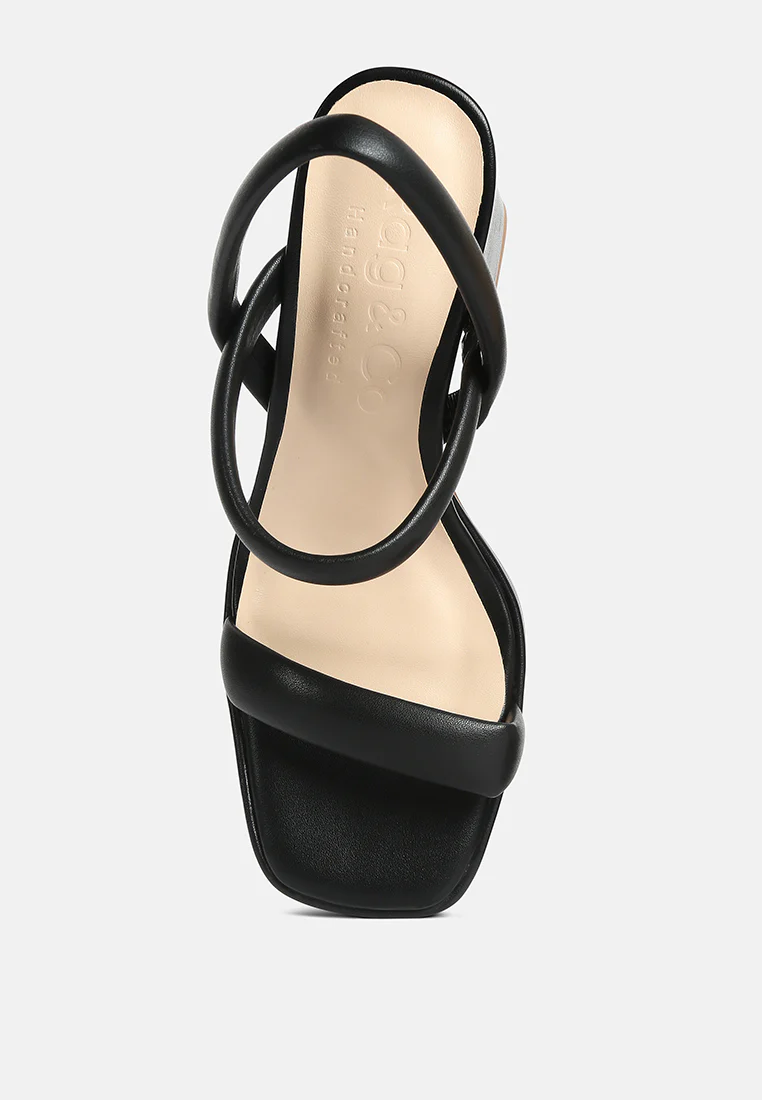 JOSLYN Slingback Block Heel Sandals in Black - Image 6