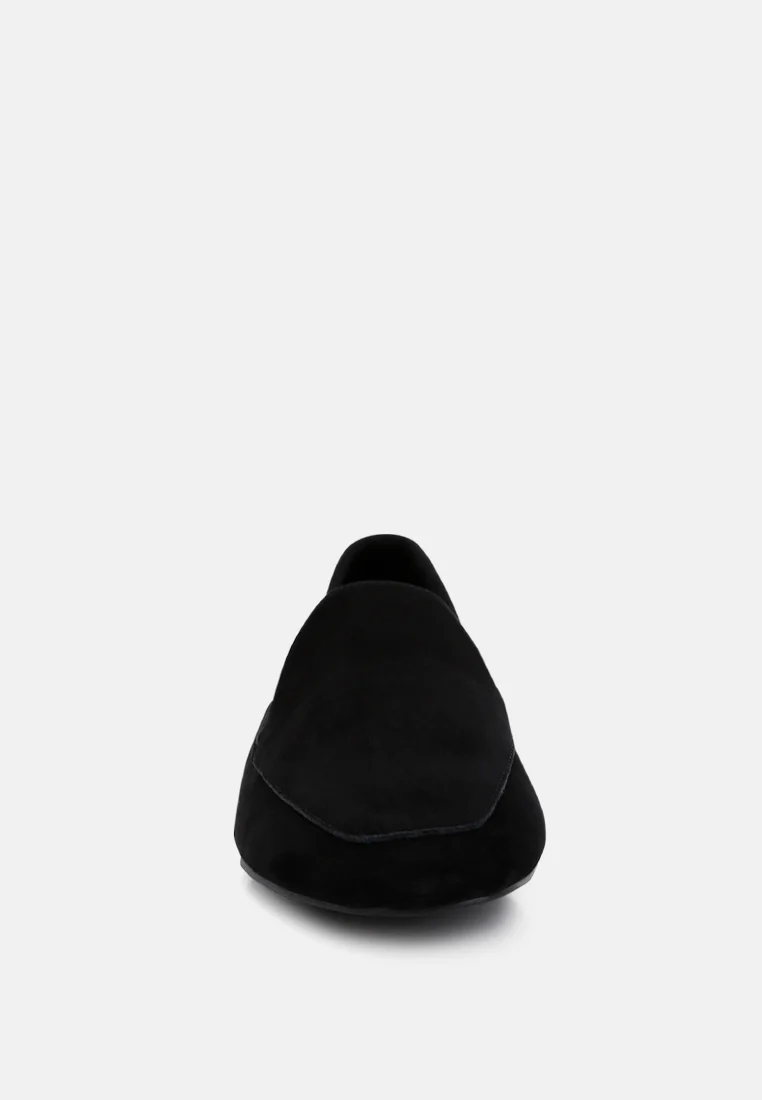 JULIA Black Suede Semi Casual Loafers - Image 3