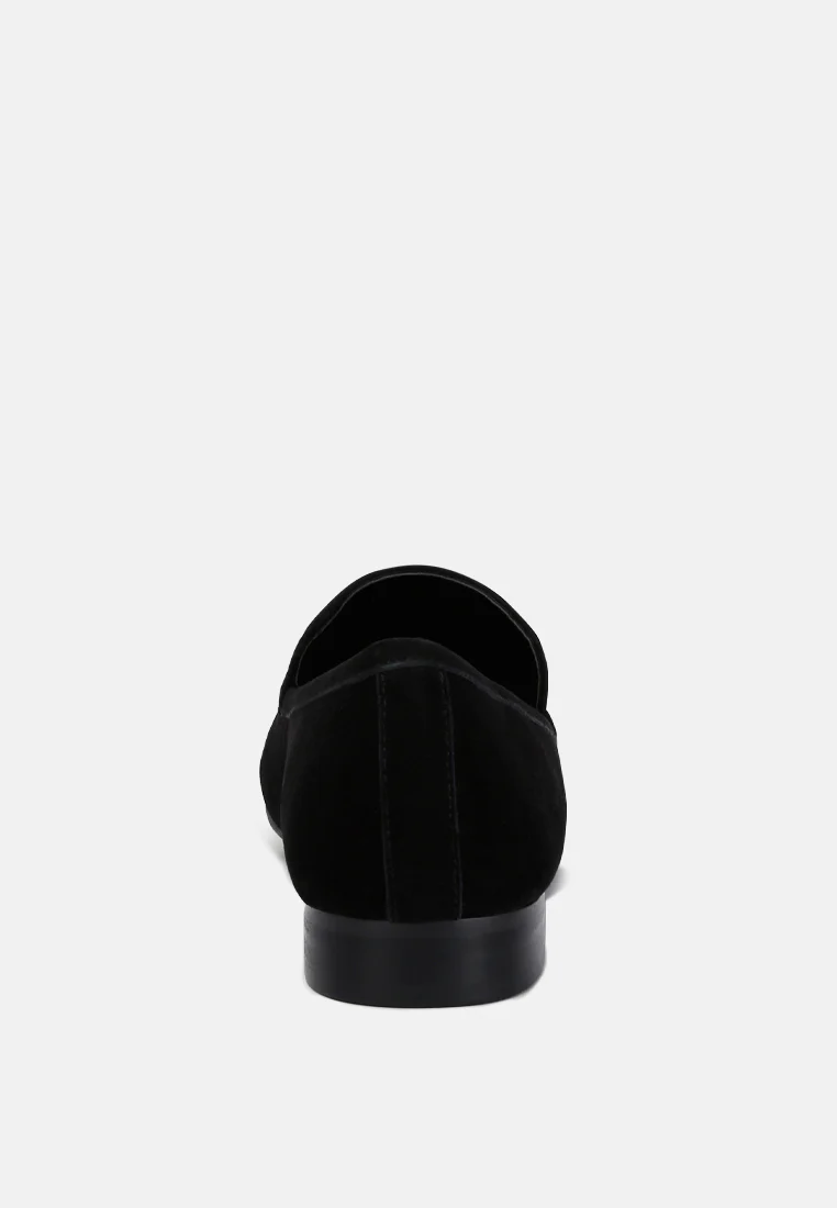 JULIA Black Suede Semi Casual Loafers - Image 5