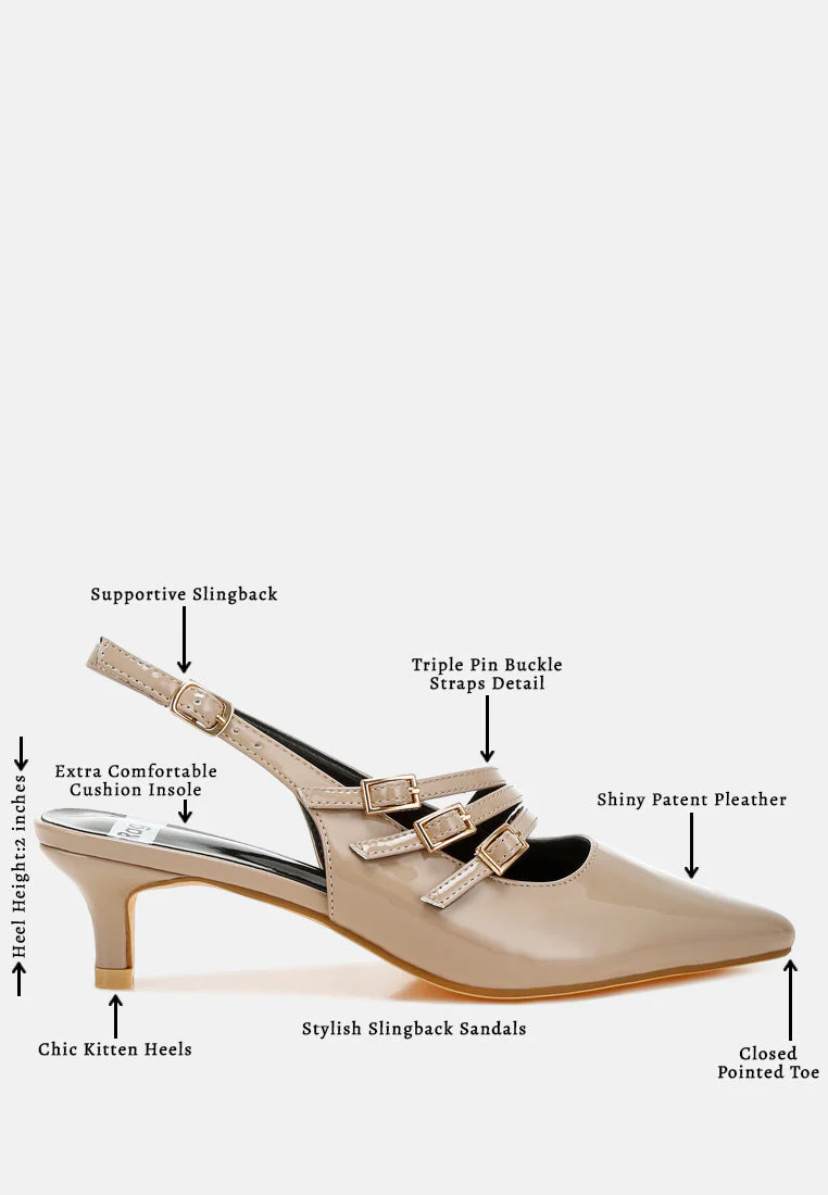 Kanebei Triple Strap Slingback Sandals - Image 12