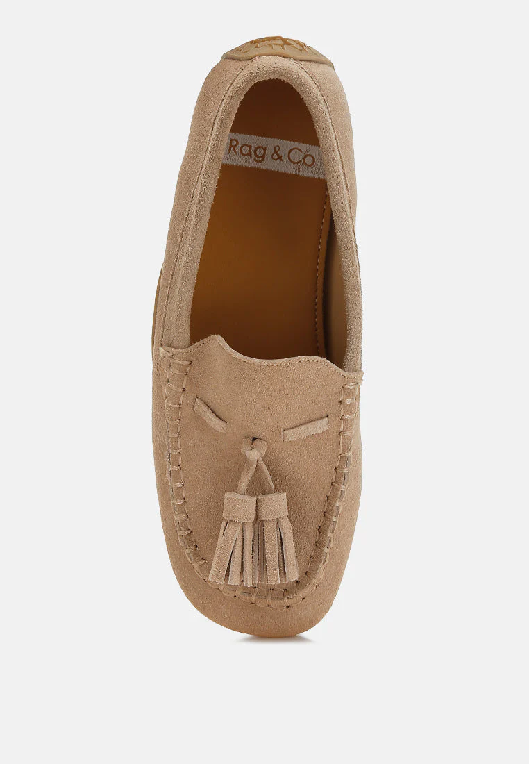 Kipstar Real Suede Leather Tassel Loafers - Image 11