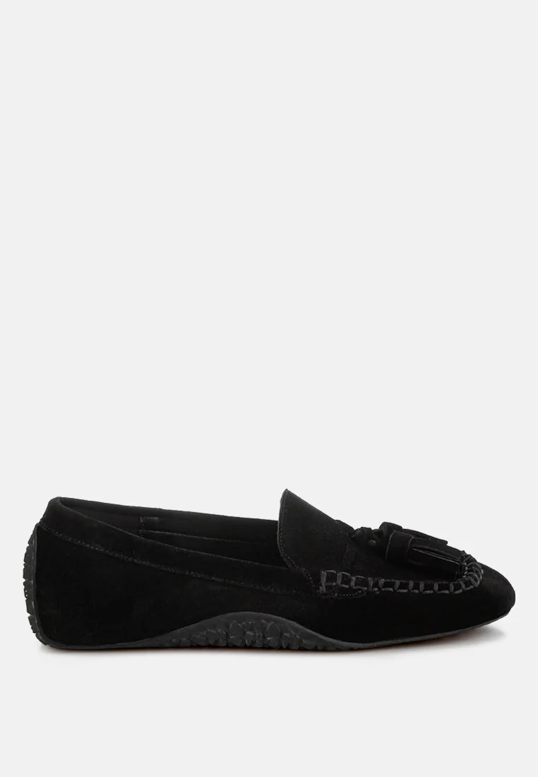 Kipstar Real Suede Leather Tassel Loafers - Image 14