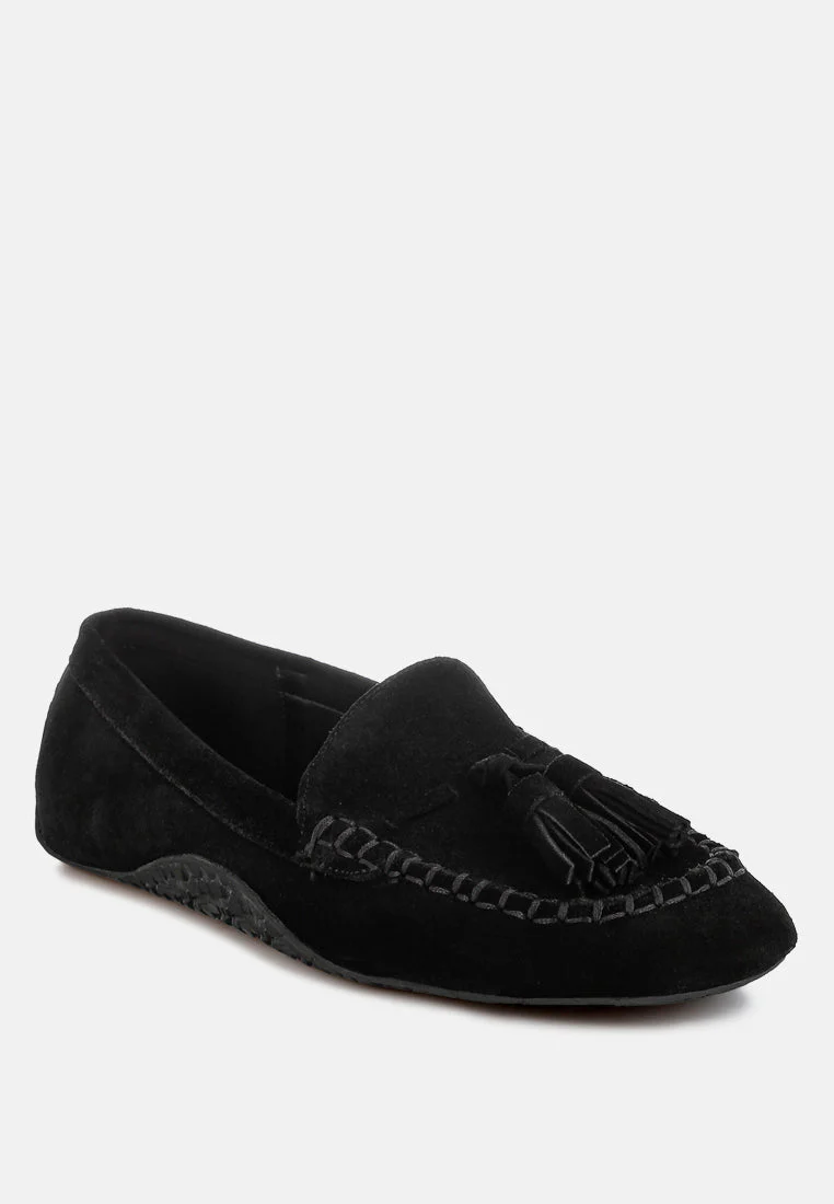 Kipstar Real Suede Leather Tassel Loafers - Image 16