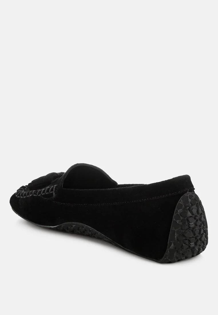 Kipstar Real Suede Leather Tassel Loafers - Image 17