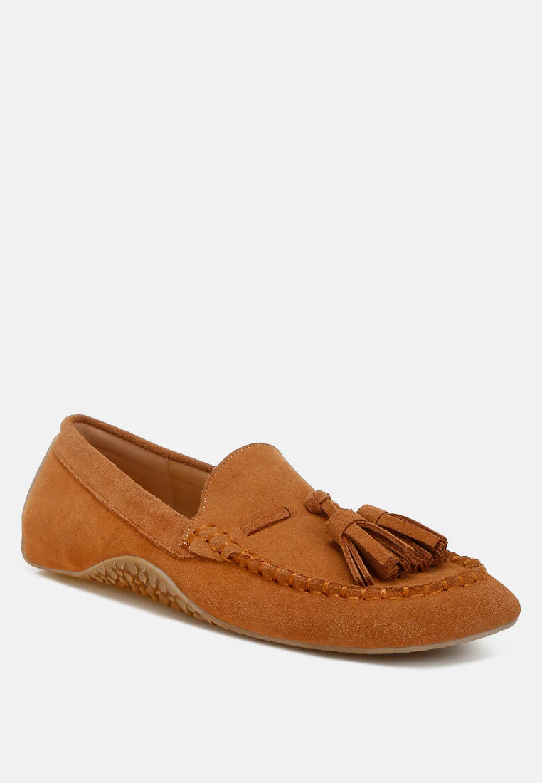 Kipstar Real Suede Leather Tassel Loafers - Image 3