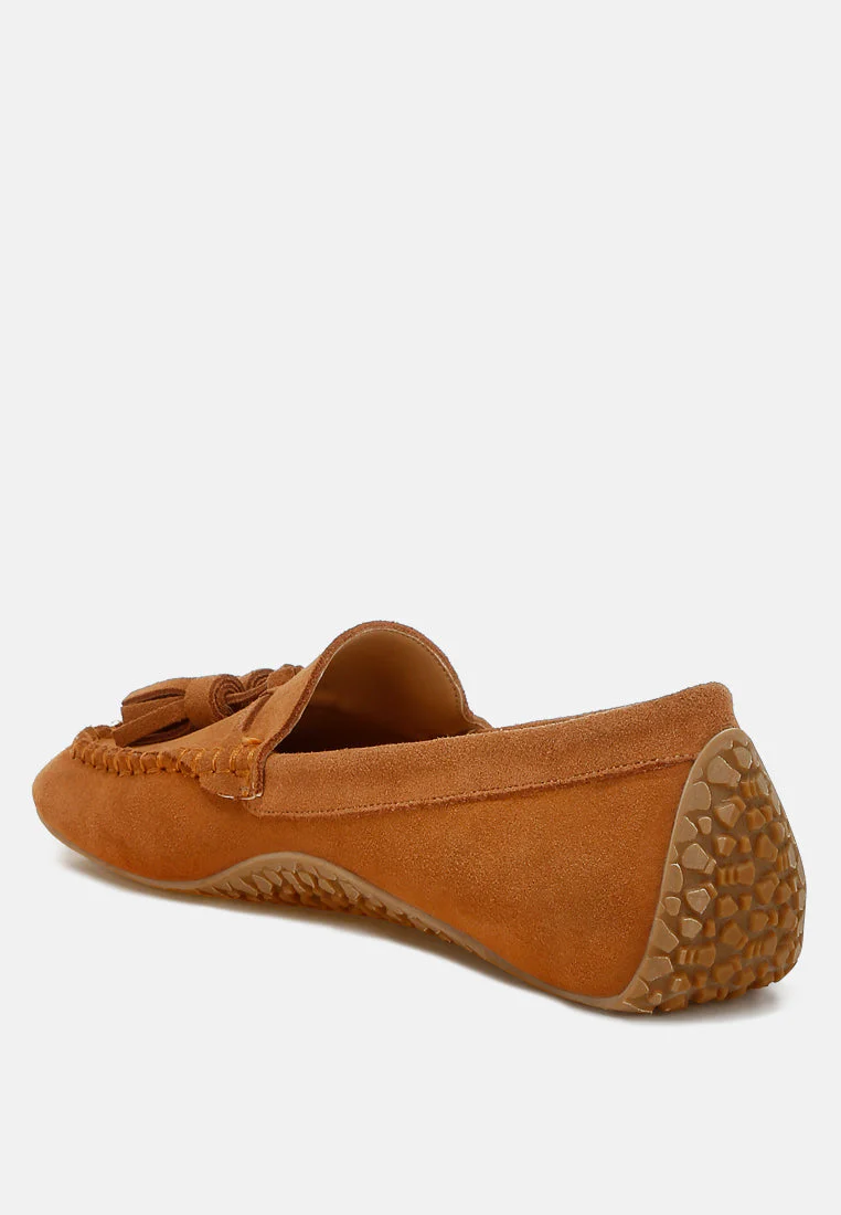 Kipstar Real Suede Leather Tassel Loafers - Image 4