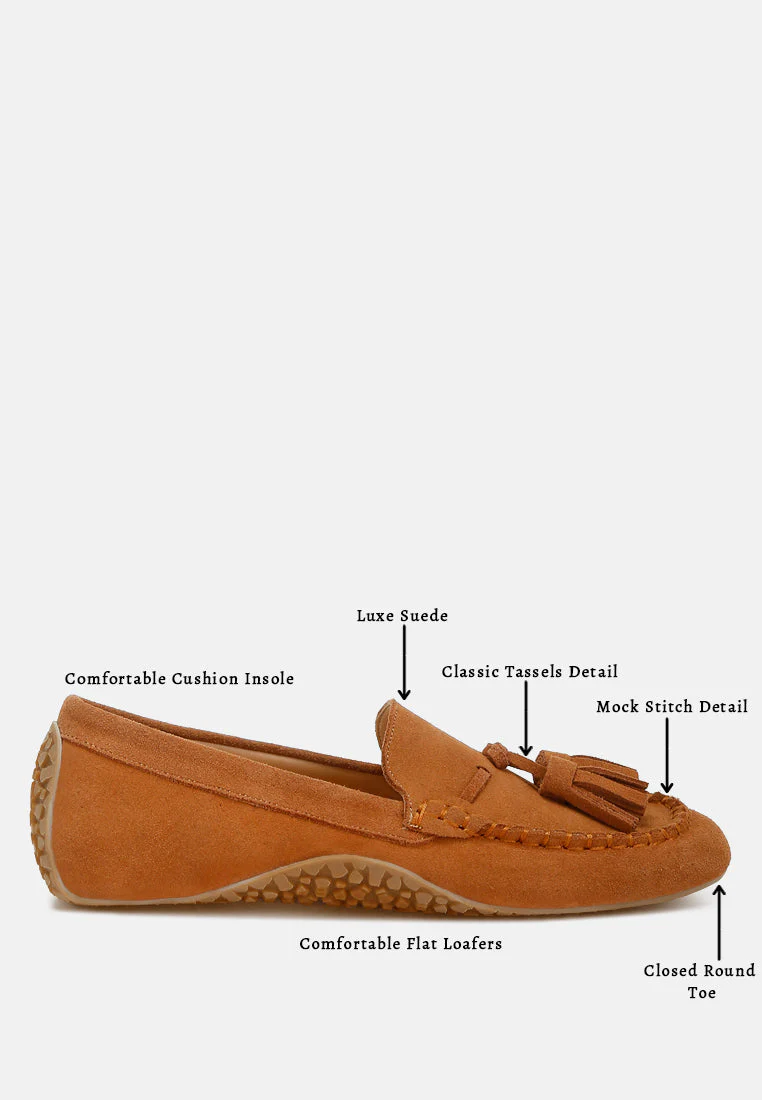Kipstar Real Suede Leather Tassel Loafers - Image 7