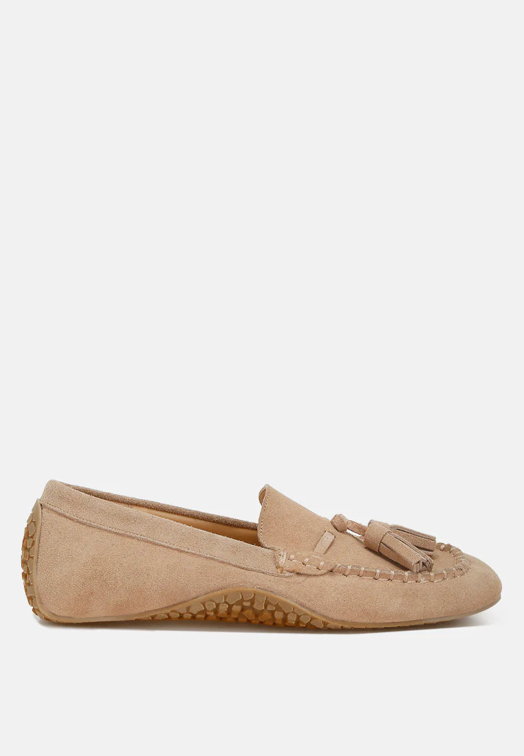 Kipstar Real Suede Leather Tassel Loafers - Image 8