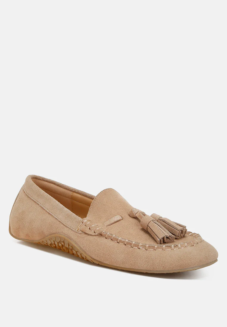 Kipstar Real Suede Leather Tassel Loafers - Image 9