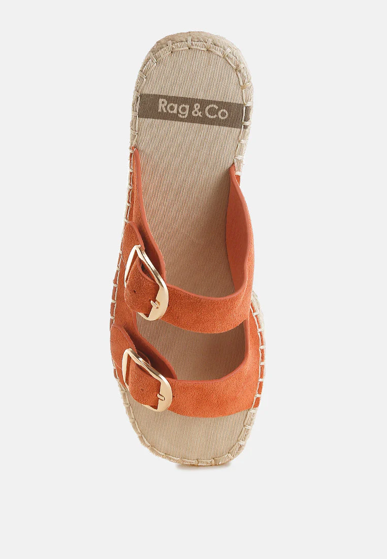 Kuopa Genuine Soft Leather Espadrille Flatform Sandals - Image 11