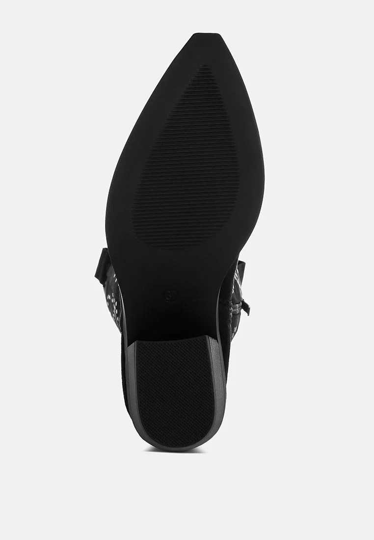 Lariat Studs Embellished Cowboy Boots - Image 17