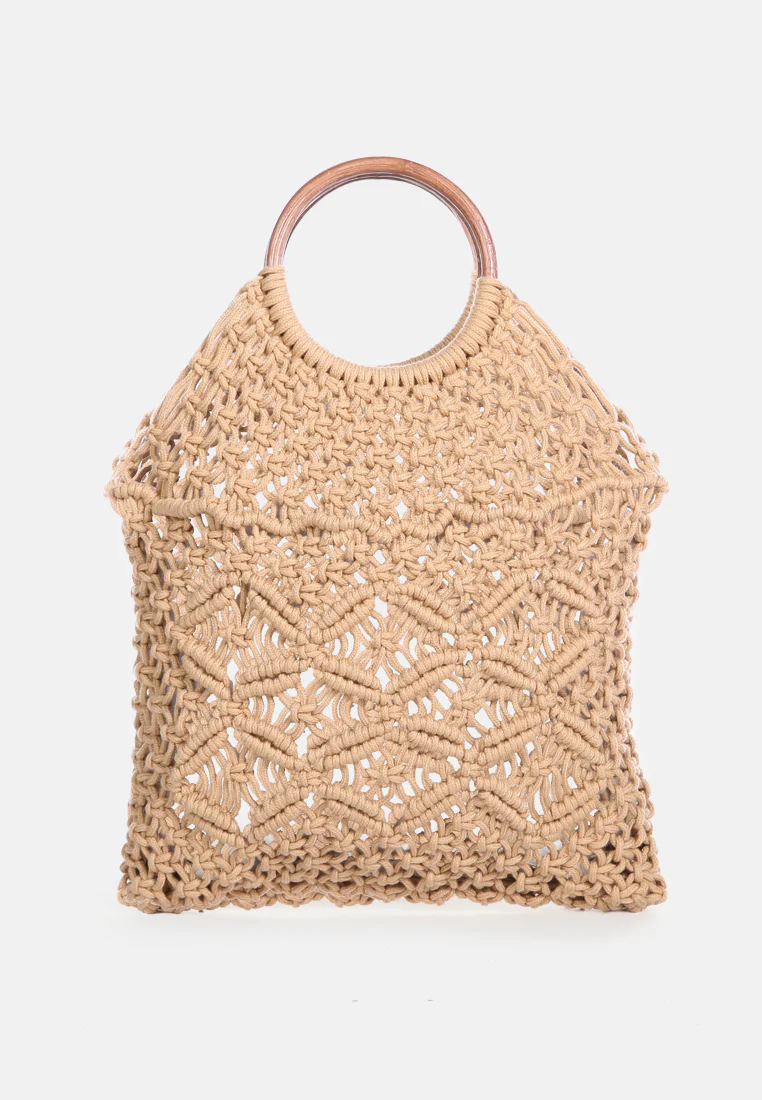 LEFT-IN-KNOTS Handmade Cotton Crochet Bag - Image 3
