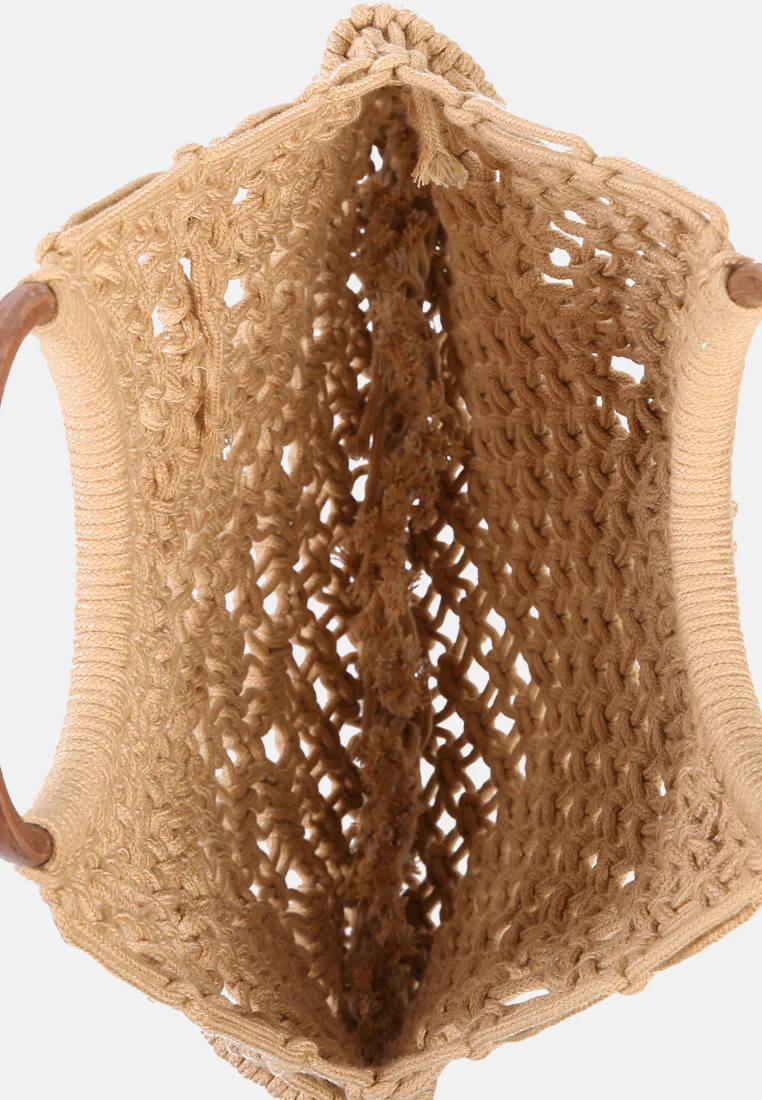 LEFT-IN-KNOTS Handmade Cotton Crochet Bag - Image 5